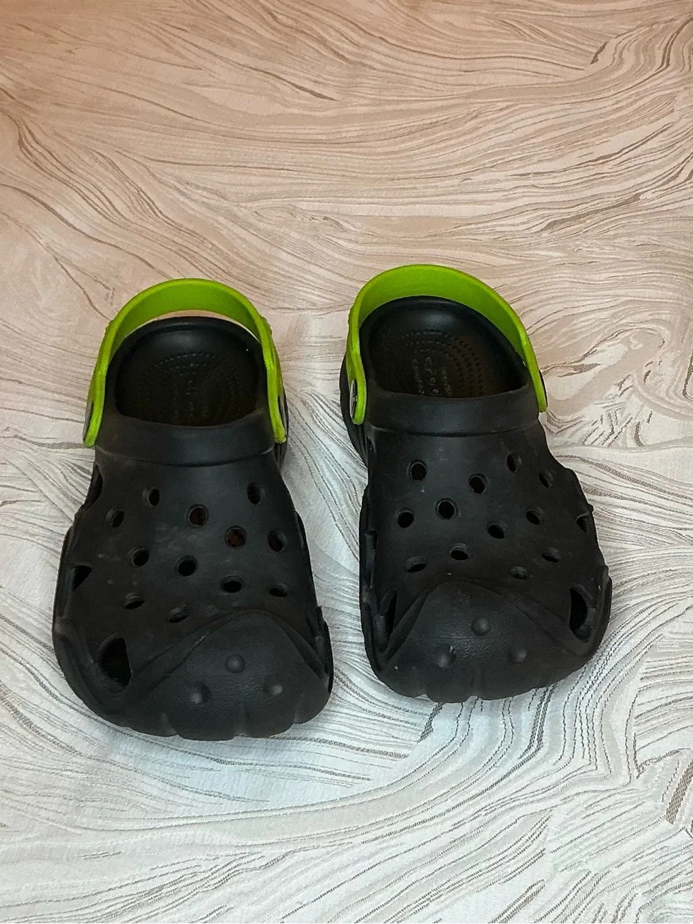 CROCS DUET SPORT CLOGS GRAPHITE VOLT GREEN COMFORT SHOES